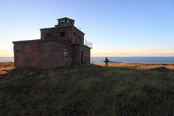 The old lighthouse at cape Nemetsky, now abandoned (there is a new lighthouse half of kilometer west)
